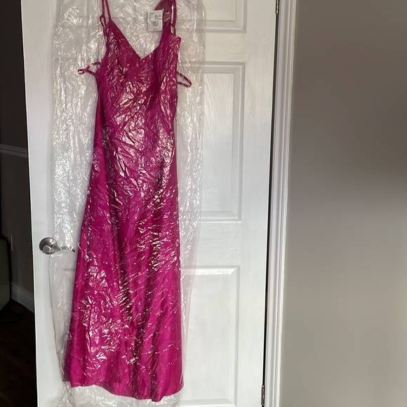 Satin Spaghetti Strap A-Line Dress Size 12 - Picture 3 of 5